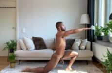 Doing some naked yoga – Titanius Maximus