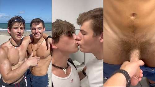 Reno Gold and Kegan Keller jerk off in a public restroom