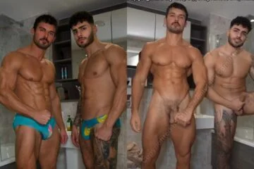 FitNarad and Mr Muscle shower together - JustTheGays.com - Stream the newest and hottest gay videos for free from your favorite performers from OnlyFans and Just for Fans