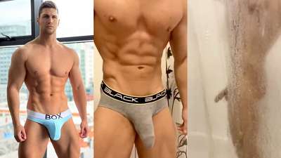 Kyle Hynick shows off his cock in the shower