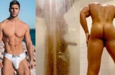 Kyle Hynick shows off his ass in the shower