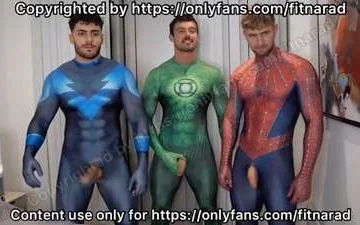 FitNarad, Josh Watson and Danny Soar jerk off in costume - JustTheGays.com - Stream the newest and hottest gay videos for free from your favorite performers from OnlyFans and Just for Fans