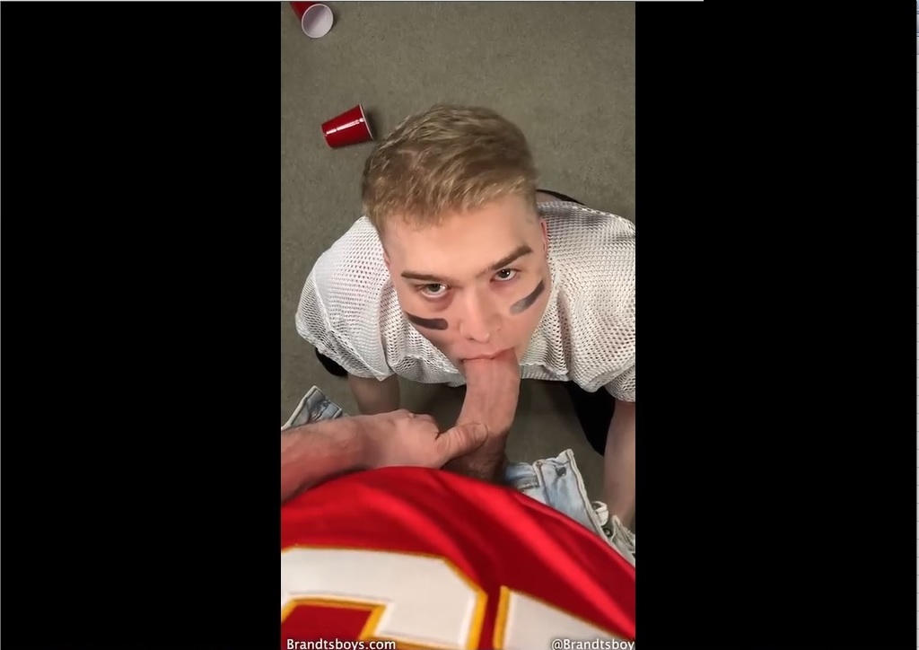 Troy’s POV – fucking Alek while watching Super Bowl  – Brandtsboys