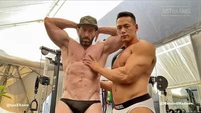 Han Cross and Muscled Madison – feeling eachother up at the gym