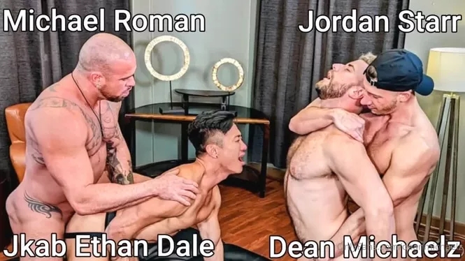 Michael Roman, Jordan Starr, Jkab Ethan Dale and Dean Michaelz fuck