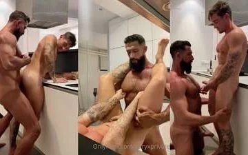 Halif Faruk fucks Gael Jacob on the kitchen counter - JustTheGays.com - Stream the newest and hottest gay videos for free from your favorite performers from OnlyFans and Just for Fans