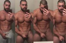 BuffManBrad jerks off in the bathroom