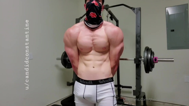 Showing off my muscles and jerking off – Candid Constantine