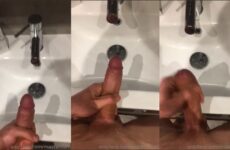 Mastercum – cumming in the bathroom sink