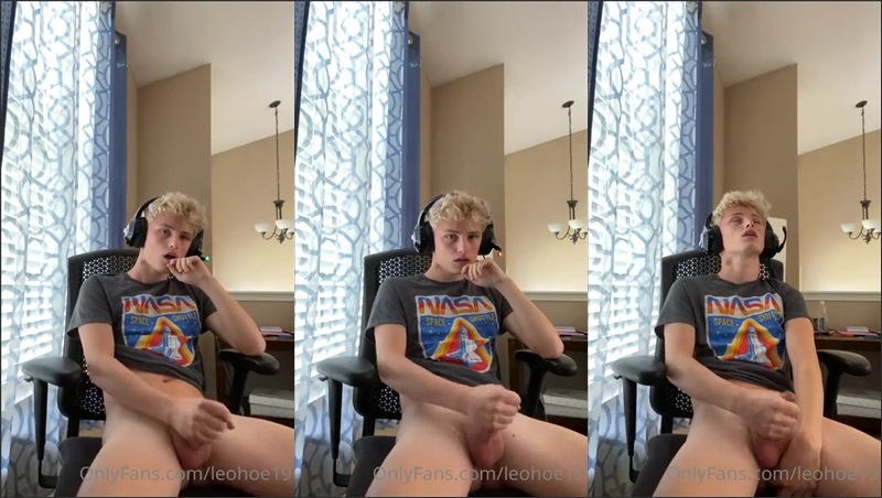 Leohoe19 jerks his young cock