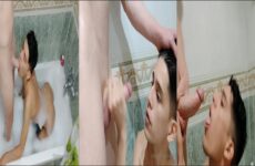 adamdorado sucks a cock in the bathtub