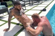 Jose Rondon and Bennett Anthony fuck by the pool