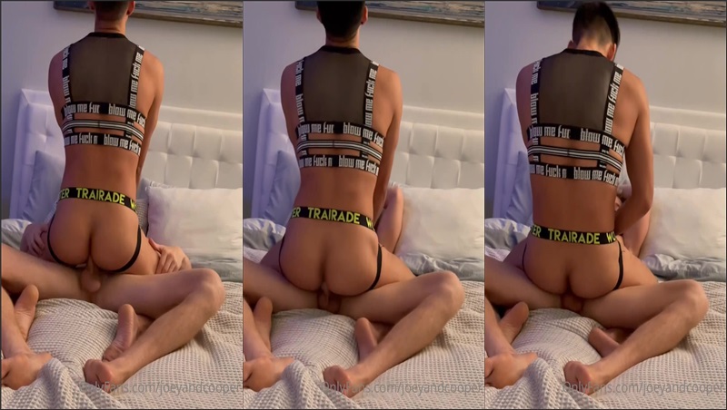 joeyandcooper – riding on the bed