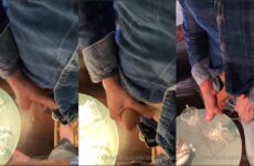 davidtwist and friend jerk into glasses and drink cum