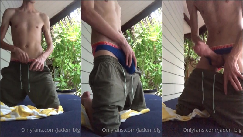 jaden_big jerks off on the porch