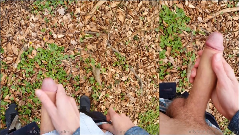 jaden_big jerks off in the woods