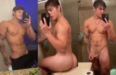 Rippedjosh shows off his cock and body