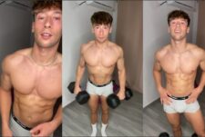 irish-x works out in his underwear