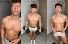 irish-x works out in his underwear