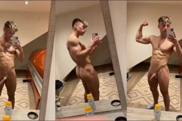 irish-x shows us his body in the bathroom