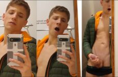 jaden_big jerks his big cock in a fitting room