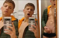 jaden_big jerks his big cock in a fitting room