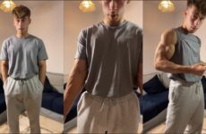 irish-x shows off in sweatpants