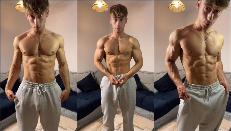 irish-x shows off in his sweatpants