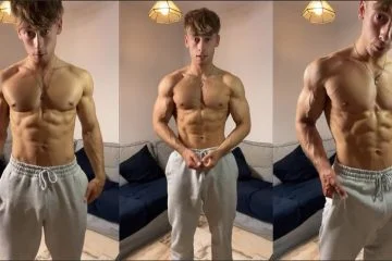 irish-x shows off in his sweatpants