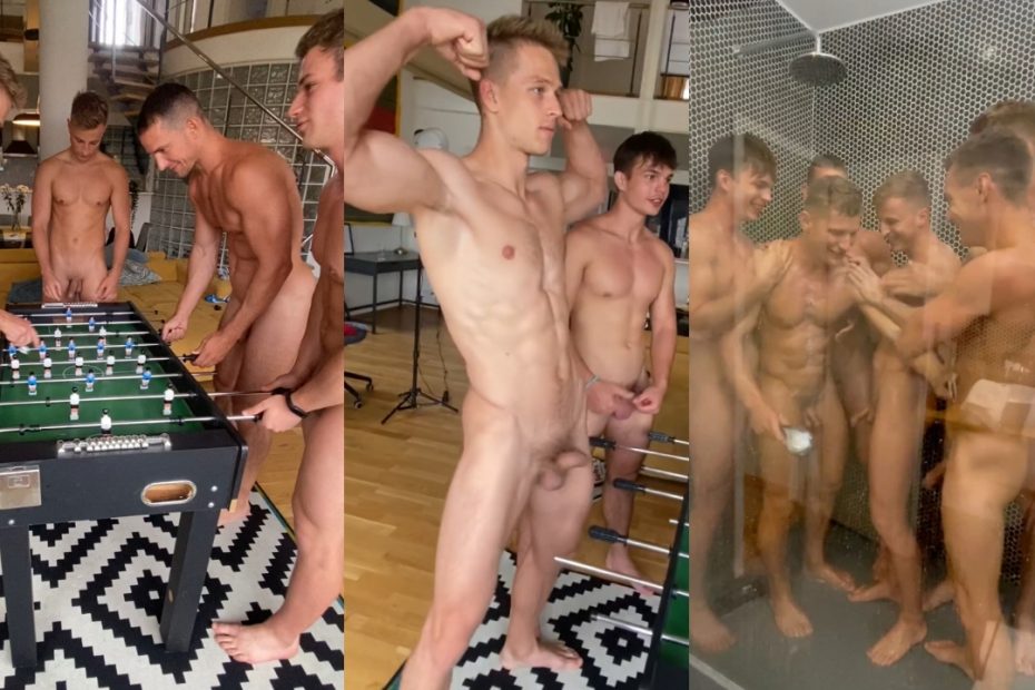 Ex-Belami models pay foosball naked