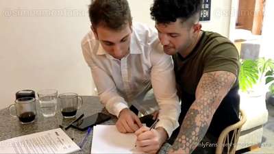 The English Lesson – Simon Montana, Thiago Dumont and Adam Cast fuck