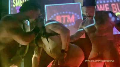 Rocco Steele, Teddy Torres and Riley Mitchel fuck Live at Hustlaball