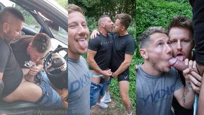 Gregor Scott with GayNaughtyWelsh and NaughtyGayWelsh – sucking in the woods