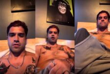 Tiktoker shows off his bulge before bed