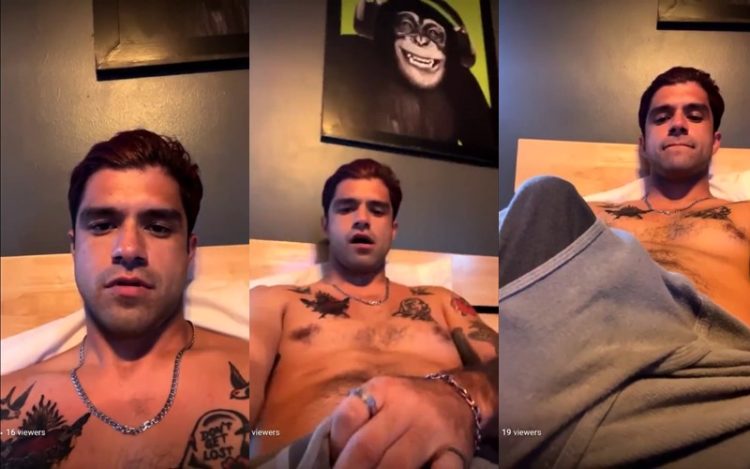 Tiktoker shows off his bulge before bed