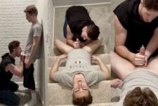 TheStepBrothers – stairwell blowjob