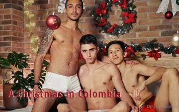 A Christmas In Colombia - Alex Rosso, Nathan Luna and Tyler Wu have a threesome - JustTheGays.com - Stream the newest and hottest gay videos for free from your favorite performers from OnlyFans, Just for Fans, and 4myfans