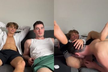 Twink jerks and fools around with a friend live