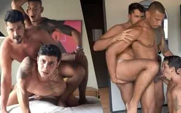 Jordan Giraldi, Victor Veiga, and Luciano Baiano fuck