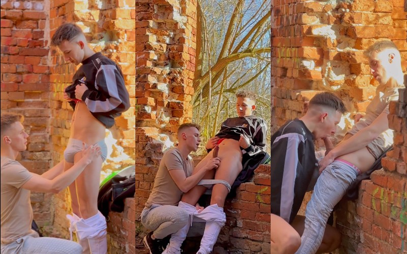 Nickyandpatrick – blowjob exchange in an abandoned structure