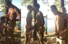 Ben Masters (BenMastersxxx) and Ryan MacGregor suck and fuck by the lake