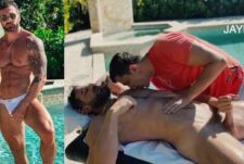 Jay M4M and Fitcamguy – jerk by the pool