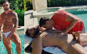 Jay M4M and Fitcamguy – jerk by the pool