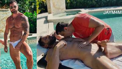 Jay M4M and Fitcamguy – jerk by the pool