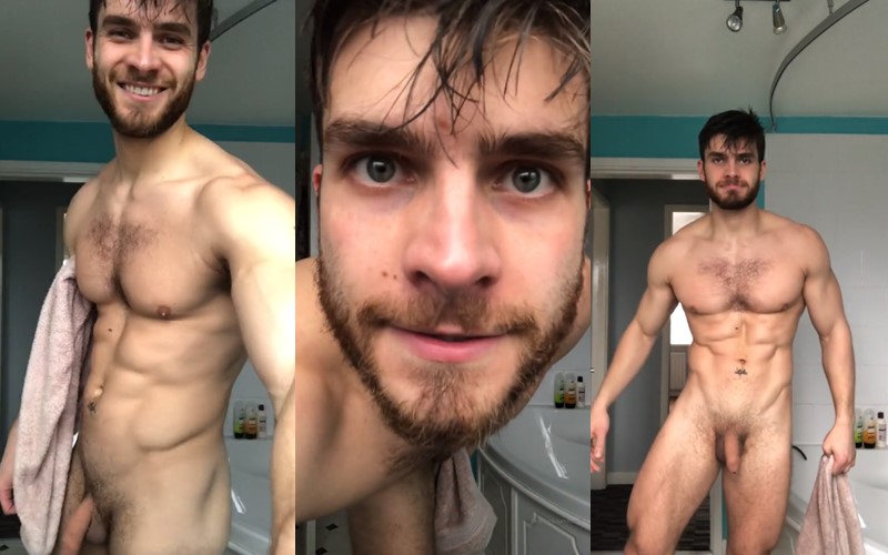 Marcod shows off his body after a shower
