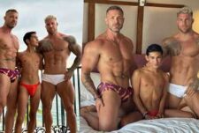 Philippe Soulier and Austin Wolf fuck Damien Grey