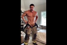 Slowly stripping out of my firefighter uniform and jerking off – Braden Wuerch (BradenFitPro)