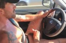 Jerking off while driving for Uber - Chris Damned - JustTheGays.com - Stream the newest and hottest gay videos for free from your favorite performers from OnlyFans, Just for Fans, and 4myfans