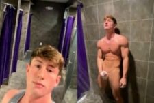 Troy jerks off in the gym shower – brandtsboys