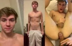 Cute twink fucked by two daddies